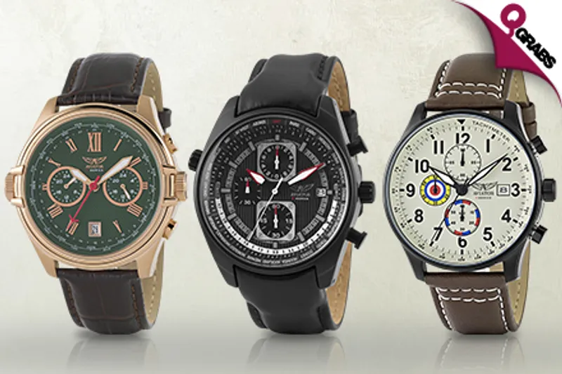For QR265 Stand Out with Men's OR Women's Aviator Watches - Choose from 9 Classic Designs! (Up to QR649 Value)